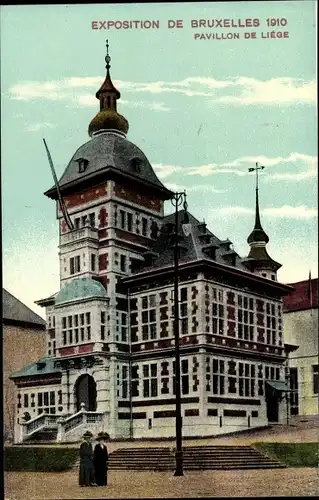 Ak Bruxelles Brüssel, Exposition 1910, Pavillon de Liége