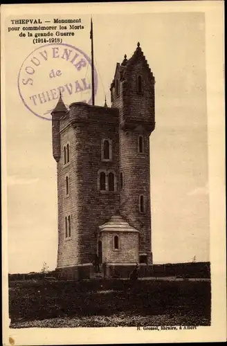 Ak Thiepval Somme, Monument pour commemorer les Morts de la grande Guerre (1914-1918)