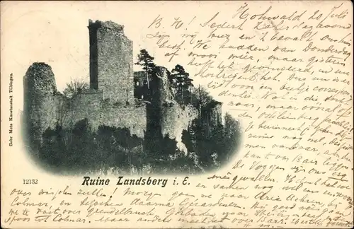 Ak Heiligenstein Elsass Bas Rhin, Burg Landsberg, Ruine