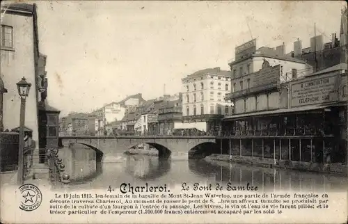 Ak Charleroi Wallonien Hennegau, Le Pont de Sambre