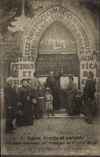 Ak Mesnil Ménil Gondouin Orne, L'Eglise vivante et parlante