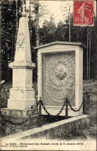 Ak La Salle Nompatelize Lothringen Vosges, Monument des Soldats morts le 6 octobre 1870