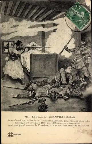 Ak Juranville Loiret, Le Turco, Kriegsszene