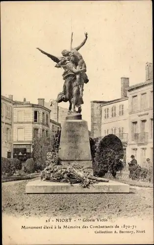 Ak Niort Deux Sèvres, Gloria Victis, Monument eleve a la Memoire des Combattants de 1870-71
