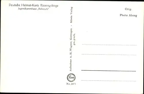 Ak Przesieka Hain Podgórzyn Giersdorf Riesengebirge Schlesien, Jugendkammhaus Rübezahl