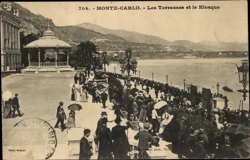 Ak Monte Carlo Monaco, Les Terrasses et le Kiosque