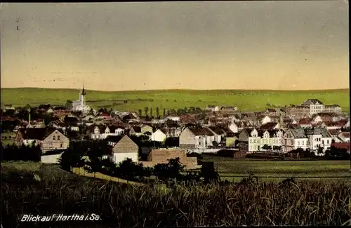 Ak Hartha in Sachsen, Blick auf den Ort