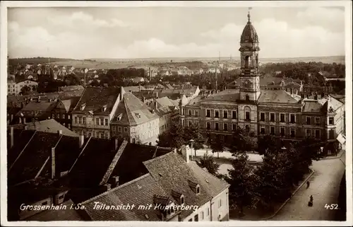 Ak Großenhain Sachsen, Teilansicht mit Kupferberg, Rathaus