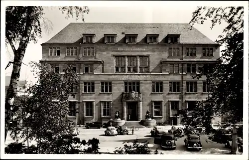 Ak Freiburg im Breisgau, Universität, Eingangsportal, Außenansicht