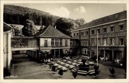 Ak Bad Teinach Zavelstein im Nordschwarzwald, Brunnenhaus, Bad Hotel, Restauration