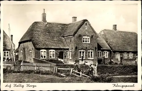 Ak Hallig Hooge in Nordfriesland, Königspesel, Außenansicht