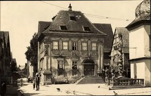 Foto Ak Ochsenfurt in Unterfranken, Partie am Markt