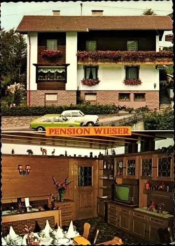 Ak Tulfes Tirol, Pension Wieser, Außenansicht, Innenraum