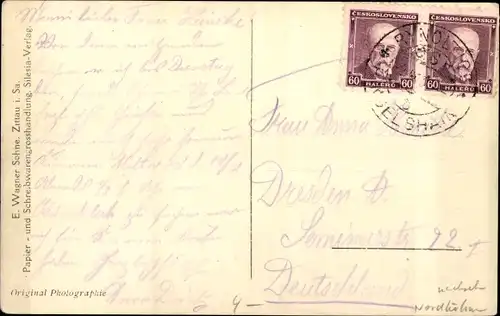 Ak Polesí Rynoltice Finkendorf Region Reichenberg, Gesamtansicht