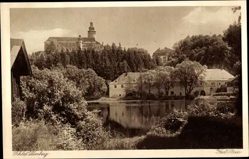 Ak Lemberk Lämberg Jablonné v Podještědí Deutsch Gabel Region Reichenberg, Schloss, Restaurant