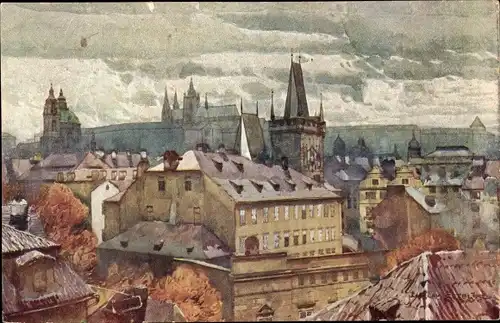 Künstler Ak J. Setelik, Praha Prag Tschechien, Teilansicht