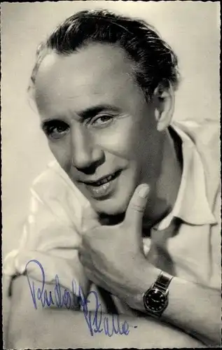 Ak Schauspieler Rudolf Platte, Portrait, Autogramm