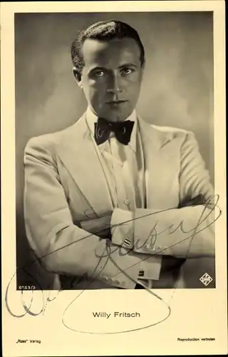 Ak Schauspieler Willy Fritsch, Portrait, Autogramm