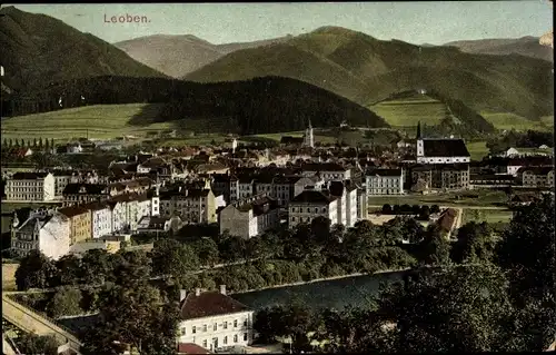 Ak Leoben Steiermark, Gesamtansicht