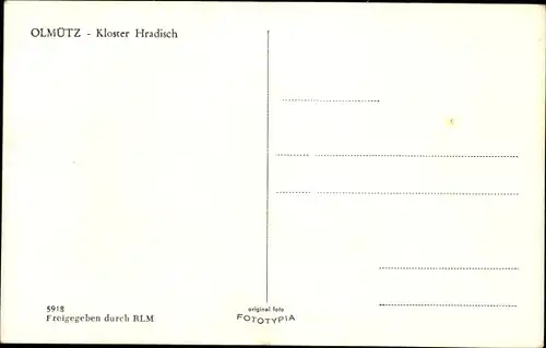 Ak Olomouc Olmütz Stadt, Kloster Hradisch