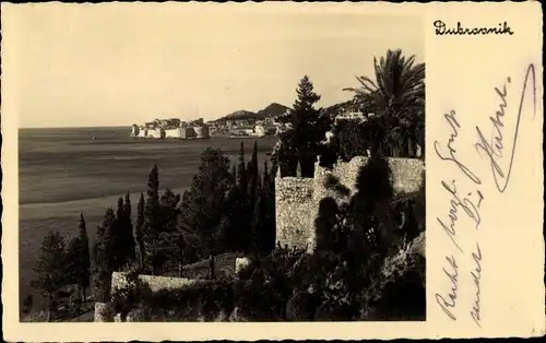 Ak Ragusa Dubrovnik Kroatien, Teilansicht