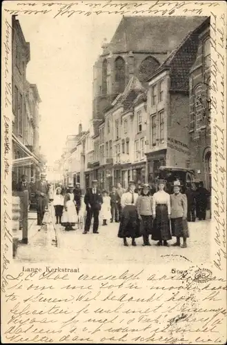 Ak Goes Zeeland Niederlande, Lange Kerkstraat