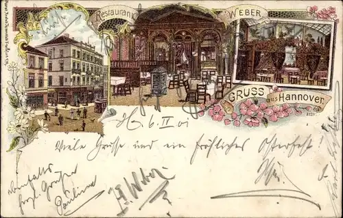 Litho Hannover in Niedersachsen, Restaurant Weber, Innenansicht