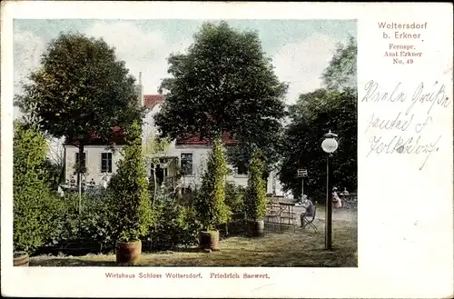 Ak Woltersdorf bei Berlin, Wirtshaus Schloss Woltersdorf