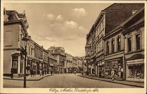Ak Ohligs Solingen Bergisches Land, Mittlere Düsseldorfer Straße, Geschäfte
