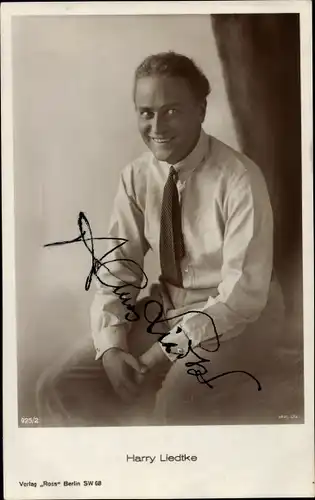 Ak Schauspieler Harry Liedtke, Portrait, Ross Verlag 925/2