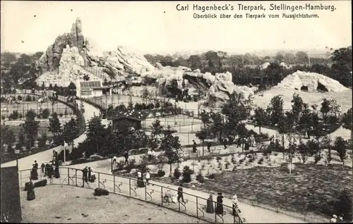 Ak Hamburg Eimsbüttel Stellingen, Carl Hagenbecks Tierpark, Panorama vom Aussichtsturm