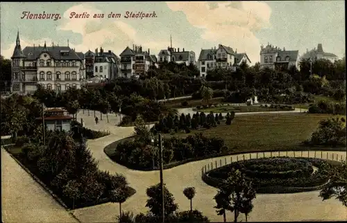 Ak Flensburg in Schleswig Holstein, Stadtpark