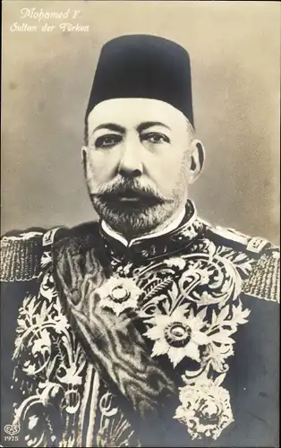 Ak Mohamed V, Sultan der Türkei, Portrait, Orden