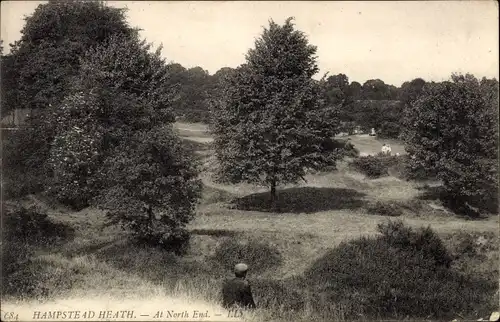 Ak Hampstead Heath London England, At North End