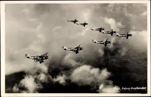 Ak Britische Kampfflugzeuge, Fairey Geschwader
