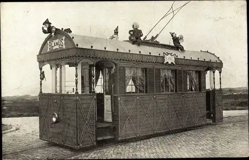 Ak Den Haag Südholland, De Zigeunerwagen, geschmückte Straßenbahn