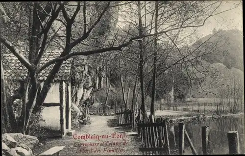 Ak Comblain au Pont Wallonien Lüttich Belgien, Les rochers et Etang de l'Hotel des Familles