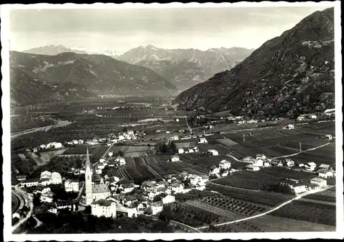 Ak Terlan Terlano Südtirol, Ortsansicht mit Gebirgspanorama