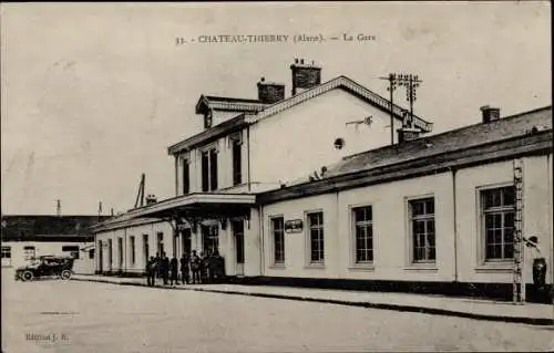 Ak Château Thierry Aisne, vue générale de la Gare 