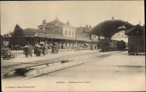 Ak Bourg en Bresse Ain, Interieur de la Gare