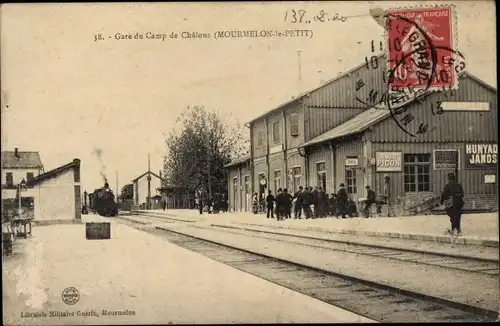 Ak Mourmelon le Petit Marne, Gare du Camp de Chalons