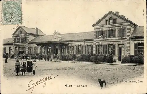 Ak Gien Loiret, La Gare