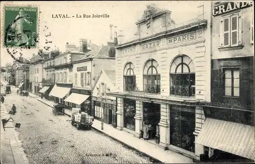 Ak Laval Mayenne, La Rue Joinville, Grand Bazar de Paris
