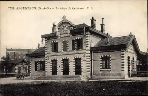 Ak Argenteuil Val d'Oise, La Gare de Ceinture