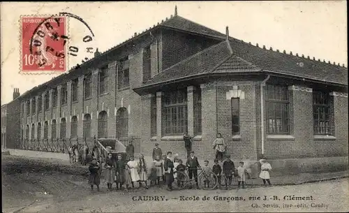 Ak Caudry Nord, Ecole de Garcons, rue J.-B. Clement