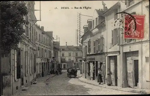 Ak Deuil la Barre Val d'Oise, Rue de l'Eglise