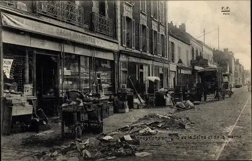 Ak Alfortville Val de Marne, Inondation en 1910 de la Seine et de la Marne