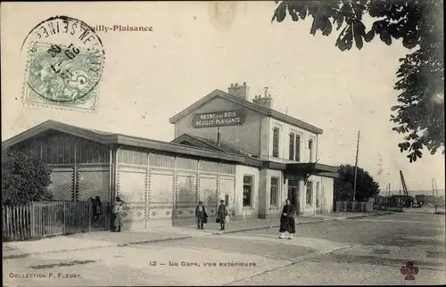 Ak Neuilly Plaisance Seine Saint Denis, La Gare, vue exterieure