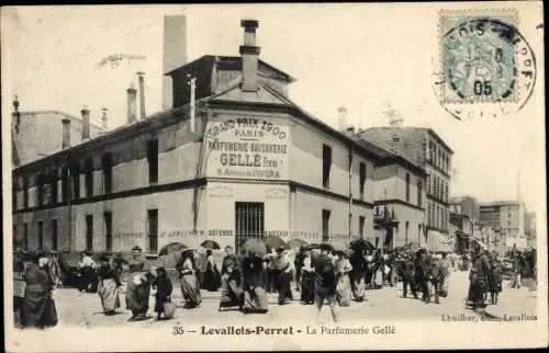 Ak Levallois Perret Hauts de Seine, La Parfumerie Gelle