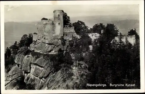 Ak Sobieszów Hermsdorf Kynast Riesengebirge Schlesien, Burgruine
